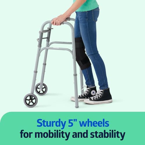 Junior folding walker with five inch wheels — photo 4