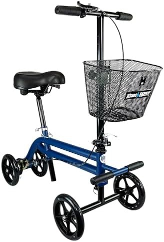 Blue Steerable Seated Scooter for Kids