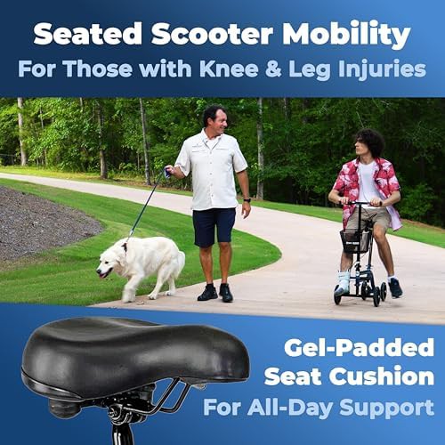 Blue Steerable Seated Scooter for Kids — photo 3