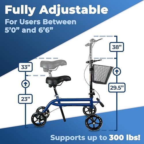 Blue Steerable Seated Scooter for Kids — photo 4