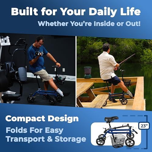 Blue Steerable Seated Scooter for Kids — photo 5
