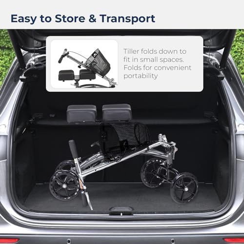 Adjustable Steerable Knee Walker with Basket — photo 4