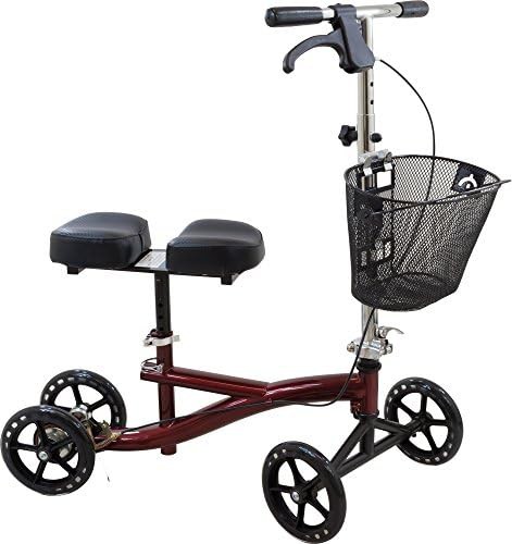 Burgundy All Terrain Knee Walker 8 in Wheels