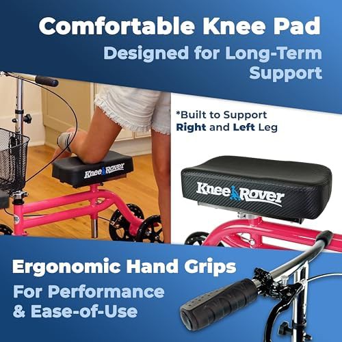 Steerable Foldable Knee Walker in Hot Pink — photo 5