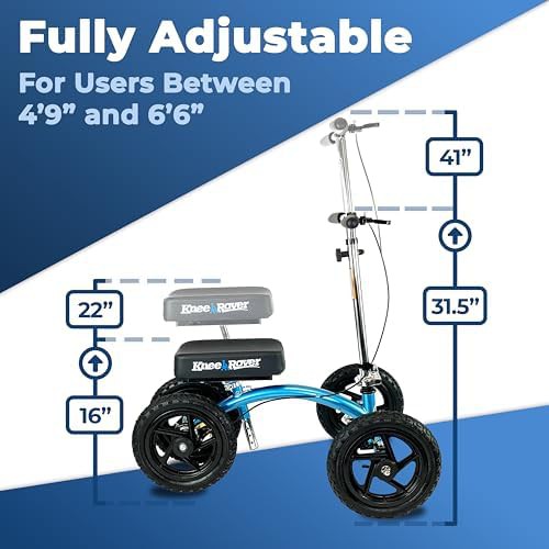 Four Wheel All Terrain Metallic Blue Scooter — photo 5