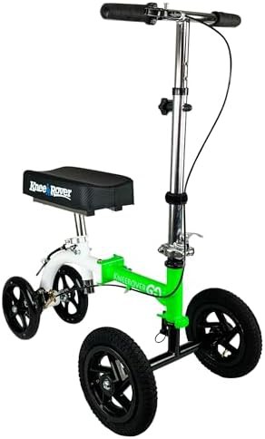 Compact Green Hybrid Knee Scooter