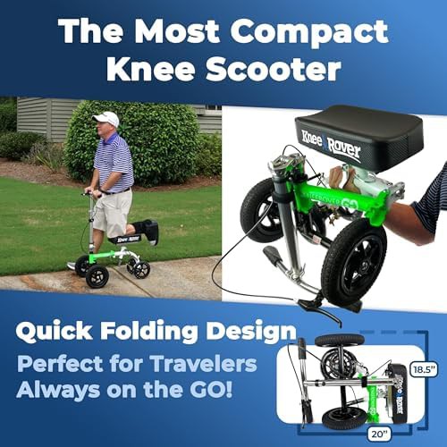 Compact Green Hybrid Knee Scooter — photo 3