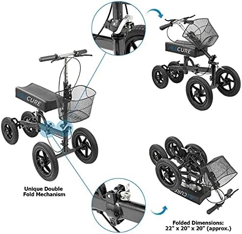 Black all terrain quad knee walker — photo 3