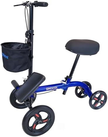 Seated knee scooter in cobalt blue