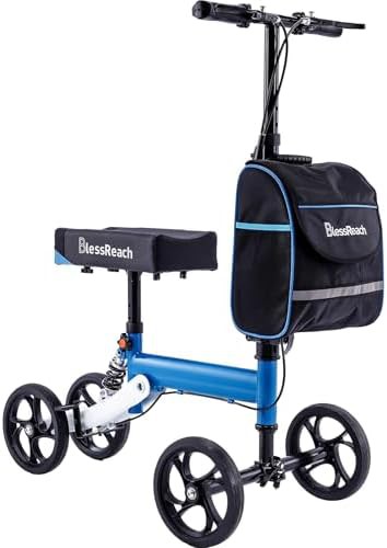 Shock absorbing walker with rubber wheels