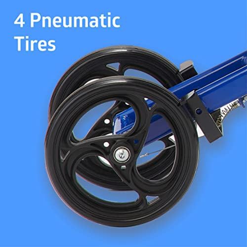 Blue economy knee walker with padded rest — photo 4