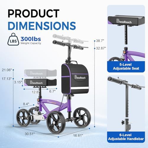 Knee Scooter with Dual Braking System — photo 3