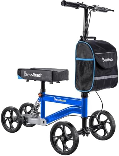 Knee scooter with thick padded seat