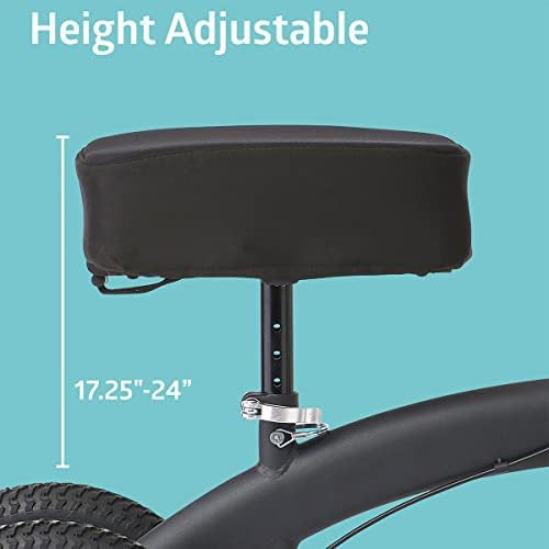 Black all terrain knee walker with pneumatic tires — photo 4