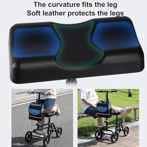 Blue Foldable Knee Scooter with Basket — photo 4