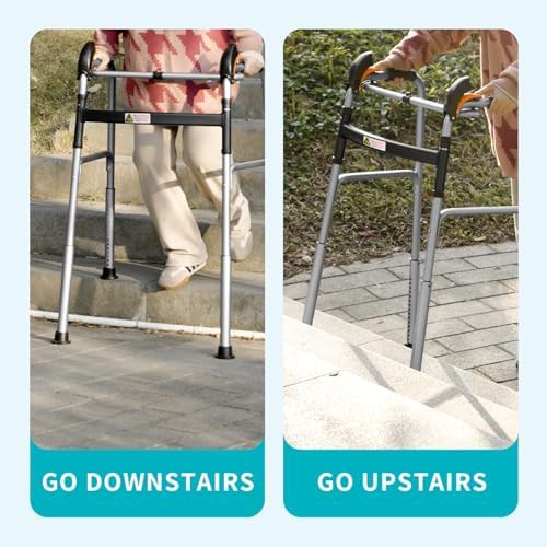 Stair climbing aluminum senior walker — photo 4