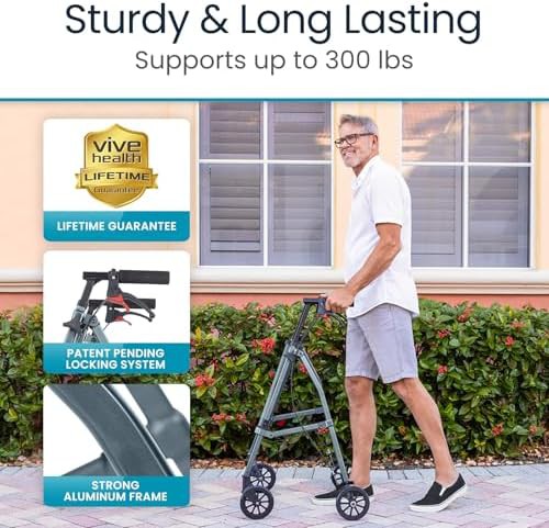 Narrow Folding Lightweight Senior Walker — photo 5