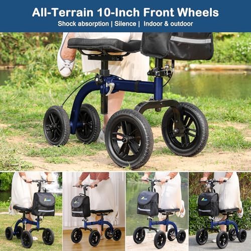 Blue collapsible all terrain knee cart — photo 4