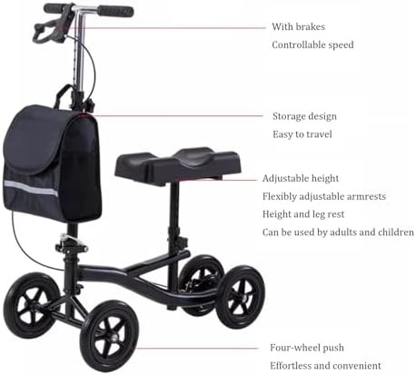 Steerable Knee Walker with Storage Bag — photo 3
