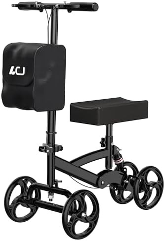 Black All Terrain Shock Absorbing Knee Walker