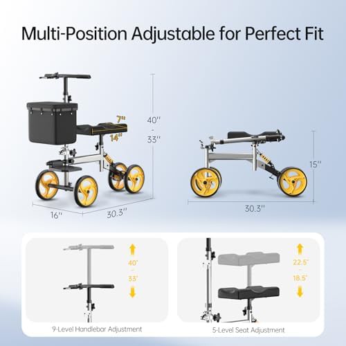 Steerable Foldable Surgery Recovery Scooter — photo 5