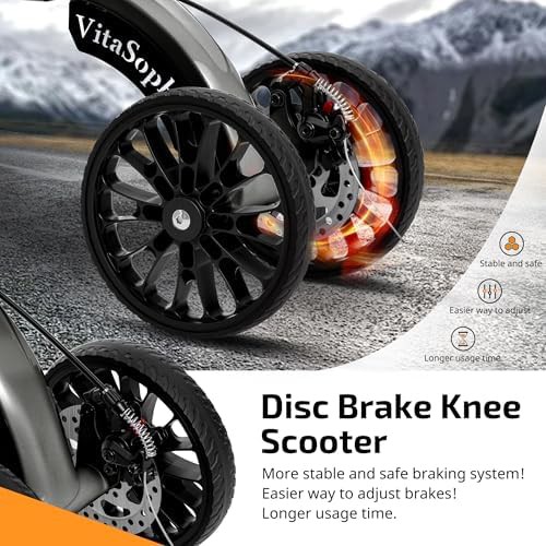 Black Steerable Knee Scooter for Adults — photo 4