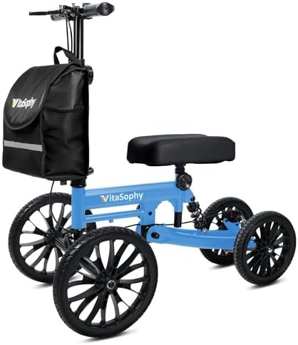 Blue all terrain 12 inch wheel scooter