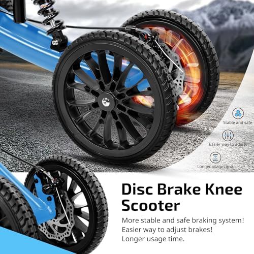 Blue all terrain 12 inch wheel scooter — photo 4