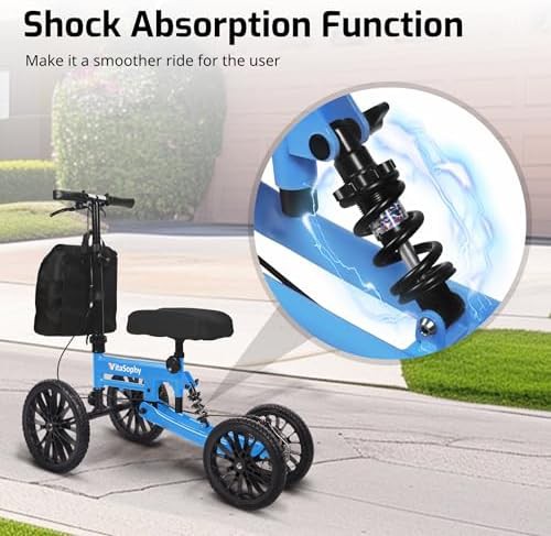 Blue all terrain 12 inch wheel scooter — photo 5
