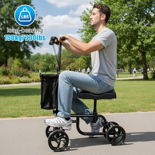 Black Carbon Steel Steerable Scooter — photo 4