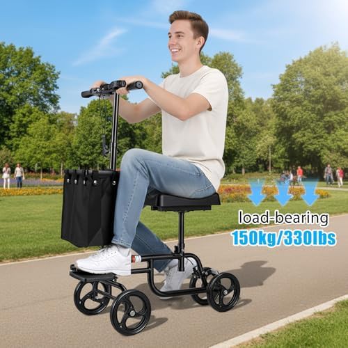 Black carbon steel scooter with bag — photo 4