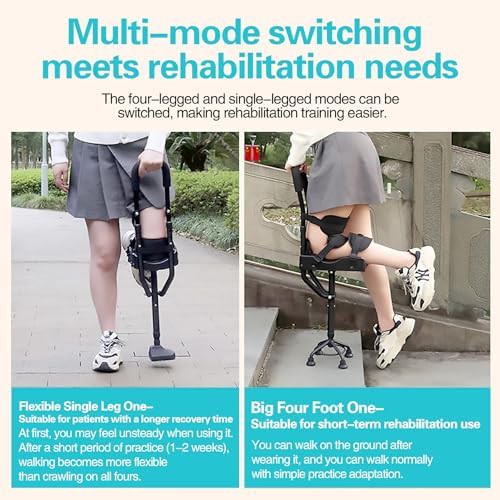 Hands Free Aluminum Alloy Knee Crutch — photo 5