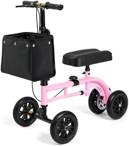Pink All Terrain Scooter with Eight Inch Wheels