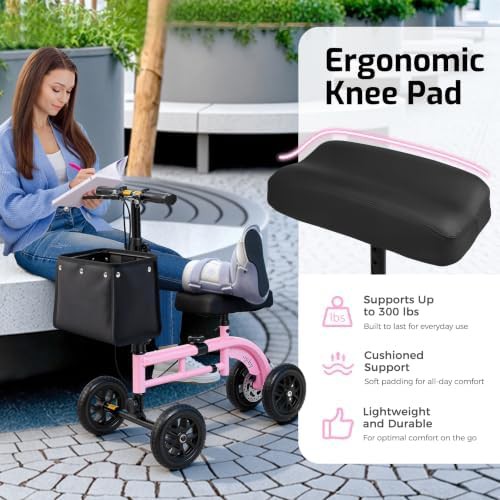Pink All Terrain Scooter with Eight Inch Wheels — photo 5