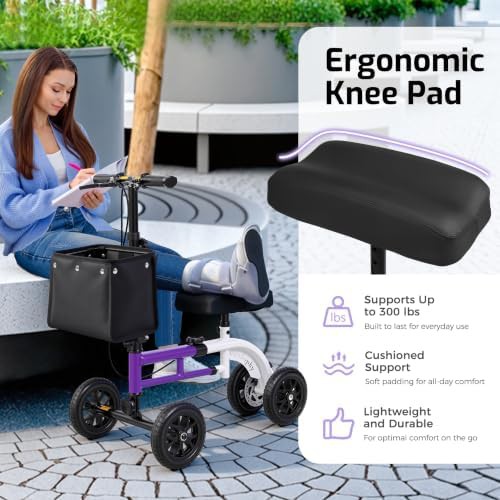 Purple All Terrain Knee Scooter for Adults — photo 5