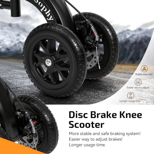 Black All Terrain Knee Scooter for Surgery — photo 4
