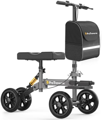Foldable steerable knee walker for surgery recovery