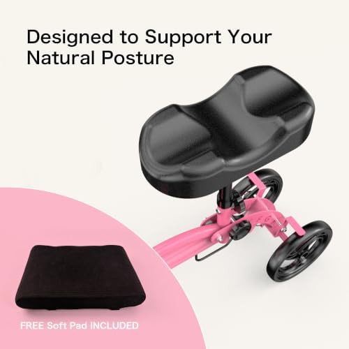 Pink foldable knee walker for foot surgery — photo 3