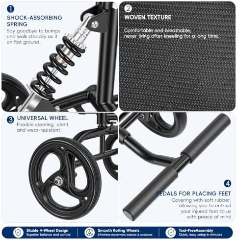Black steerable walker 300 lbs capacity — photo 4