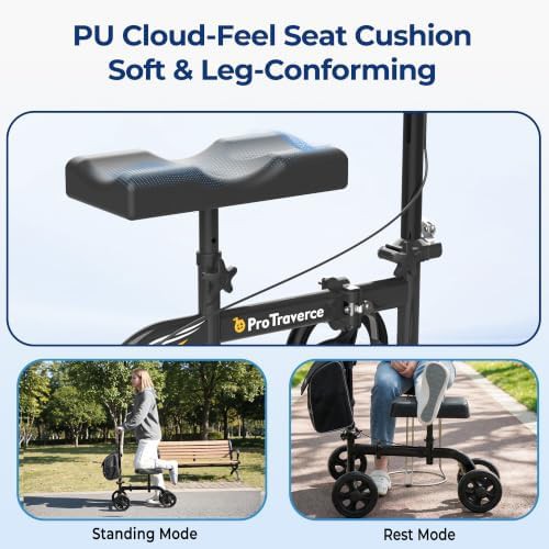 Black all terrain knee walker for ankle injuries — photo 3