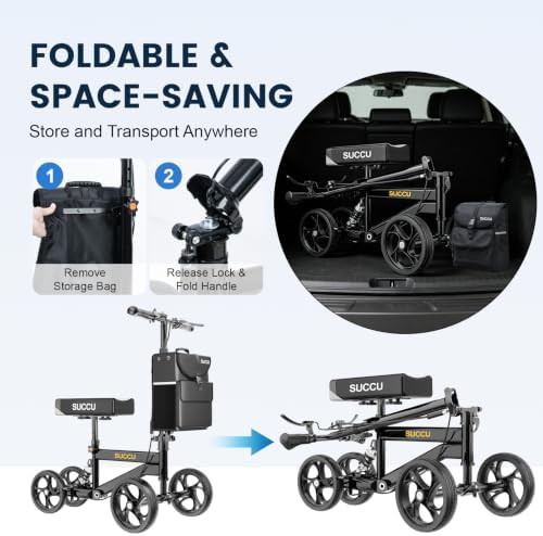 Foldable carbon steel knee walker — photo 5