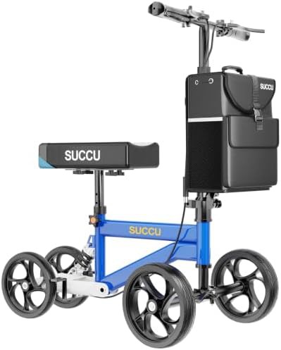 Black foldable knee scooter for men