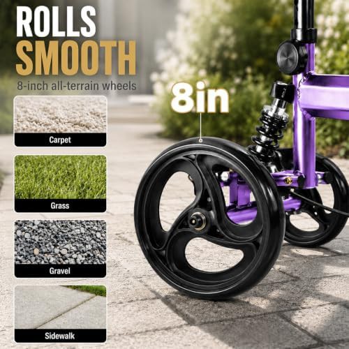 Knee walker for men with shock absorption — photo 4