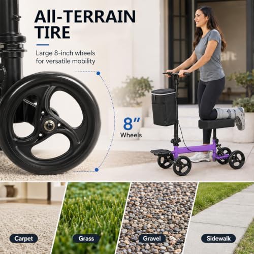 Foldable Knee Scooter for Adult Surgery Recovery — photo 4