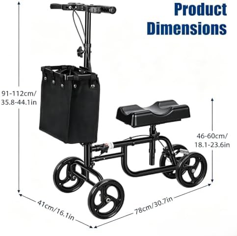 Heavy Duty Carbon Steel Foldable Knee Scooter — photo 4