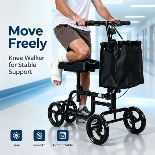 Heavy Duty Carbon Steel Foldable Knee Scooter — photo 5