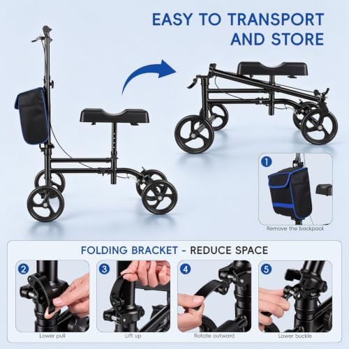 Foldable Knee Walker without Footrest — photo 3