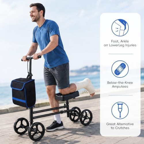 Foldable Knee Scooter with Dual Braking System — photo 5